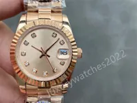 Zr Factory Lady Gold Watch 31mm Asia 2813 Bewegung Pr￤sidentin Gurt Frauen Vollstahlstahl Superqualit￤t Automatische mechanische Uhren