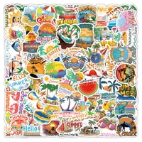 Pack of 50Pcs Wholesale Enjoy the Summer Stickers No-Duplicate Waterproof For Luggage Skateboard Laptop Notebook Water Bottle Car decals Kids Gifts
