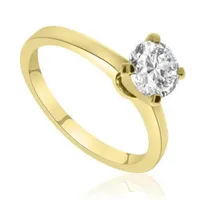 1.00 CT Round CUT D SI1 Simulation Diamond SOLITAIRE ENGAGEMENT RING 14K YELLOW GOLD NEW2188