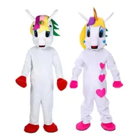 Kostium jednorożca Mascot Flying Horse Rainbow Pony Fancy Dress Costume for Adult Animal Halloween imprez