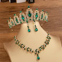 Earrings & Necklace Luxury Fashion Women Bridal Jewelry Sets For Wedding Dress Tiaras Crown Bride Set Costume AccessoriesEarrings