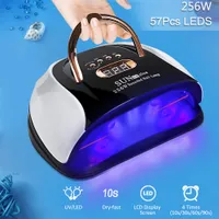 256W LED LED LED LED LED para curar todo el esmalte de gel con la herramienta de sensación de movimiento Manicure Salon Pedicure