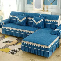 Cubiertas de silla Color sólido MacRame Sofá Toalla antideslizante Cuschón de asiento seccional Cubra de cobertura completa a prueba de polvo para sala de estar de sala de estar