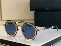육각형 금/파란색 선글라스 파일럿 안경 기하학적 남성 스포츠 태양 음영 UV400 안경 여름