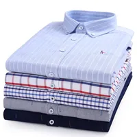 رجال Polos Top Cotton Quality Lattice Mens قمصان Camisa Oxford التطريز رجال رجال رجال رجال الرجال