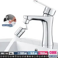 Universelle Küche Kunststoff 720 ° Rotatable Splash Filter Wasserhahn Sprühgerät Flexible Badezimmerhahn -Erweiterungsadapter -Schaumdüse