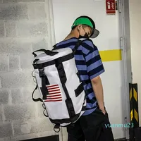 Moda erkekler sırt çantası büyük kapakiy seyahat omuz çantası erkek spor spor salonu fitness silindir çantaları hip hop sırt çantası274u