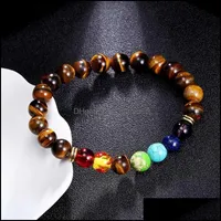 Braceuses perlées Bracelets Bijoux Styles mixtes 8 mm Stone Colorf Colorf Per perlé pour les hommes Stretch Yoga JE DHDDX