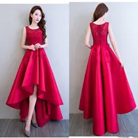 Burgundy High Low Low Cocktail Party Dresses 2019 Thecique Satin Asevale Sealial for 16 Sweet Girls Skirt Cheap Prom Downs248z