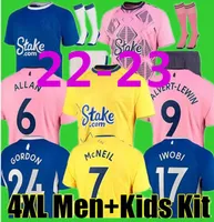 Everton 2022 2023 The Toffees Soccer Jerseys James Richarlison Kean Davies Retro Retro ashold Kits Kits Socks مجموعات كاملة المنزل بعيدًا عن قمصان كرة القدم التايلاندية