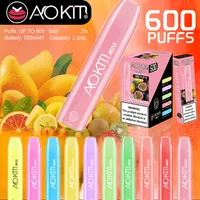 10 Фруктовые ароматы Aokit Mini 600 Puffs Одноразовые вершины Встроенные 600 мАч Батарея VS Aokit Box Портативные eniG Pen