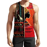 Summer africano impreso Tank Top Men Mujeres Camiseta Camiseta Casual Moda Moda Dashiki Ropa étnica Vest de hop Streetwear chaleco