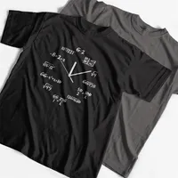 Coolmind 100% хлопковые математические часы Manugh Mens футболка повседневная короткая рукава для мужчин футболка Cool Summer The Mens Tee рубашка 220520