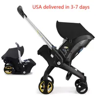 Детская коляска легкая тележка с двусторонней тележкой с простым в складках и развернут новорожденный автомобиль 4 в 1 быстрая доставка
