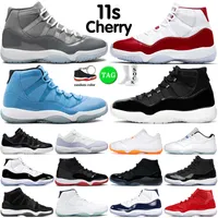 Jumpman 11s Mens Basketball Shoes Cherry Pantone Cool Gray Pure Violet Space Cap and Bonged 11 Men Women Extruction Sports Sneakers Sneakers Designer