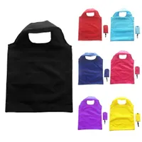 Bolsa reutilizável bolsa portátil dobrável eco amigável nylon saco de compras saco de bolsa dobrável shopper shop shop bouch organizador simples