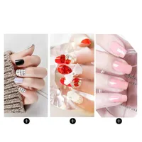 False Nails 120st/Set Clear Double Sided Fake Art Adhesive Tapes Sticker Faux FingerNails Artificial Tips Nail Decorations False