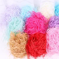 50g pack Colorful Shredded Paper Raffia Filaments Candy Gift Box Filling Material For Wedding Marriage Birthday DIY Decoration