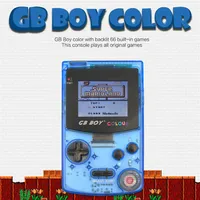 GB Boy Color Color Portable Game Console 2 7 7 bit Console di gioco portatile con retroilluminazione 66 Games integrati Supporto Standard C258P