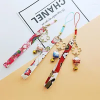 КЛАЧИНА Симпатичная керамика Maneki Neko Lucky Kawaii Cat Fortune Sakura Keychain Key Chain Bag Bag Saden