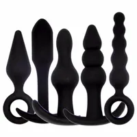 Sex toys Massagers Orissi Backyard 5-piece Set of Silicone Fun Products Anal Plug Adult Massage Male Comrades223S
