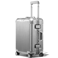 Silver Germany Suitcases Cabin Luggage Trolley Rolling Trunks Jewelry Box for Business Trips2625