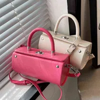 Evening Bags Box Totes Small Pu Leather Crossbody Bag 2022 Summer Women Shoulder Designer Brand Handbags with Short Handle 220517