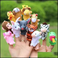 Puppets kinesiska zodiak 12 st/lot djur tecknad biologisk baby finger dockan plysch leksaker dolls droppleverans 2021 bdebaby dhqom