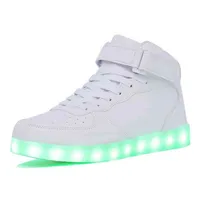 Kriativ Adultkids Boy and Girl 's High Top Led Light Up Shoes Glowing Sneakers Somenmen Y220510