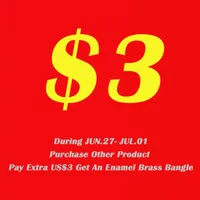 Compra de brazalete otro producto en Santuzza durante junio del 27 de julio.01 Pague 3 USD Gane un colorido Pulsera de latón de esmalte Banglebangle