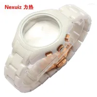 Assista Bandas The Watch Bands 18mm de alta qualidade Ceramic Watch Band Diamond para AR1417 Man Watches Bracelet Deli22