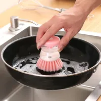 Herramienta de lavado de cocina Displa de la olla Cepillo de la vajilla con lavado de jabón líquido Dispensador de jabón Tipo Herramientas de limpieza de la cocina