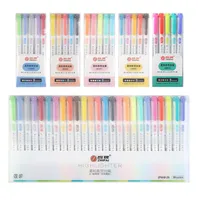 25 Colors box Mildliner Highlighter Pen Fluorescent Markers Double Headed Highlighters Art Marker Art Supply Japanese Stationery 220614