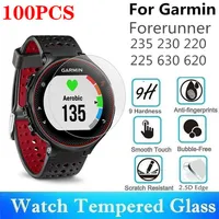 100PCS Tempered Glass For Garmin Forerunner 235 230 220 225 630 620 Round Smart Watch Screen Protector Protective Film2387