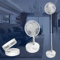 Ventilateurs électriques USB Fan de plancher télescopique pliant rechargeable Mini Été Mute Silent Student Desktop Table Fan pour école de chambre à coucher de bureau