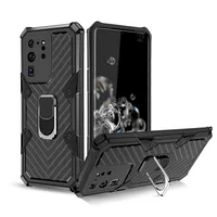 Armor Shockproof PC Phone Case for Samsung S20 Plus Note 20 Ultra A11 A21 A41 A51 A71 Magnetic Car Holder TPU Anti-Drop Cover294u