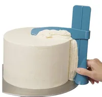 أدوات كعكة المسجلة قابلة للتعديل مكشطة الفندان ملعقة الملعقة الحافة أكثر نعومة ديي كعكة التزيين على مستوى التناوب