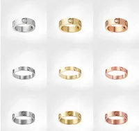 حلقة Love Screw Ring Mens Band Rings 3 Diamon Designer Jewelry Guiderry Women Titanium Steel Seley Craft Craft Gold Silver Rose Never Fade Not Allergic
