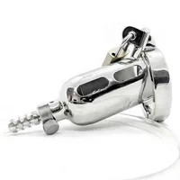 Massager Vibrator Sex Toy Penis Ring Steel Bondage Lockable Men Chastity Devices Cock Cage Male