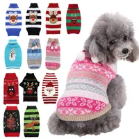 Vêtements de vêtements de chien de Noël en tricot pour chiens chiens chiots chauds de printemps d'hiver manteau de compagnie xxs-xxl