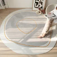 Tapijten woonkamer tapijt verspreid ronde verdikte lijnmat absorberende slaapkamer spiegel voorste bed Carpetcarpets