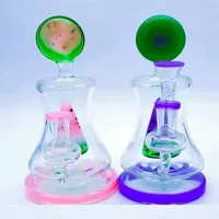 7 inches fruit theme hookah watermelon glass bong with volcano percolator and 14mm female joint