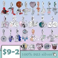 925 Sterling Silber Anhänger Zauber für Pandora Original Box Heart Mama Anhänger Paar Katze Lucky Hand European Perlen Charms Armband Halskette