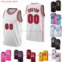 Custom Printed 2022-23 New Season Basketball Jerseys 2023 new White Yellow Blue City Red Pink Black Jersey. Message Any number and name on the order