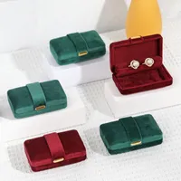 The New Style Jewelry Box Custom Logo Travel Jewelry Case Organizador de almacenamiento Embalaje Velvet Jewelry Boxes