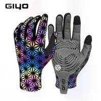 Giyo Luminous Full Finger отражение Dazzle Eculing Long Glove Outdoor Sport Mittens Noctilucent Motorcycle Gloves 220810