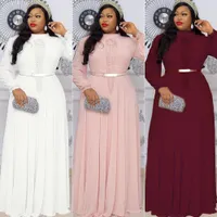 MD 2022 Kadınlar İçin Yaz Elbiseleri Afrikalı Baskı Şifon Abaya Ankara Dashiki Maxi Elbise Uzun Kollu Elegant Bayan Giysileri Boubou