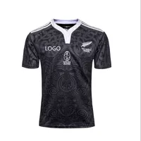 All Black Team New Zealand 100 Anniversary Football Shirt Shirt Short Sleeve Men's T-Shirt Sports Top Top Top