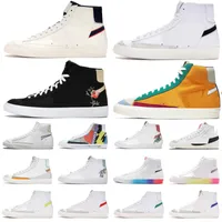 Blazer Mid 77 Vintage Blazers Jumbo Low Men Women Casual Shoes Mens Sneaker Black White Multi Color White Trainers Designer Platform Sneakers
