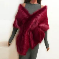 Szaliki kobiety faux futra długie szale ukradło owijanie wzruszające ramionami szalik ślub ślub swobodny jesień zima atrakcyjne g3scarves scarvesscarves